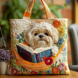 Kabelka Artigianale - Shih Tzu s Knihami a Kvetmi
