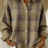 Tereza™ | Měkký pletený károvaný cardigan