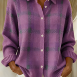 Tereza™ | Měkký pletený károvaný cardigan