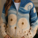 Yolanda™ | Prošívaný cardigan s motivem pampelišky
