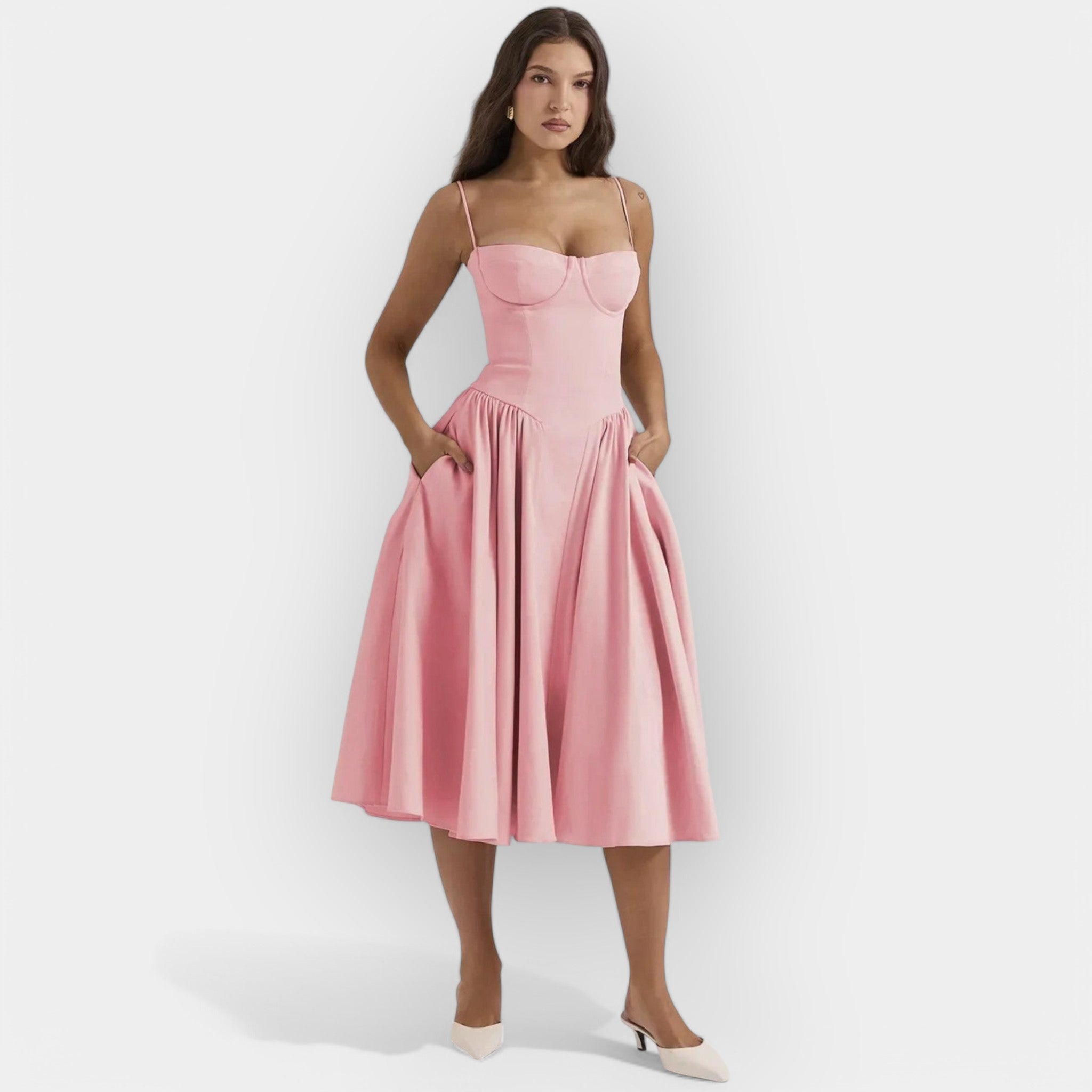 Elegantní midi šaty na léto